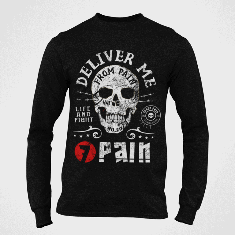 Biker Longsleeve Shirt für Motorradclubs, Trucker und Heavy Metal Fans von 7PAIN